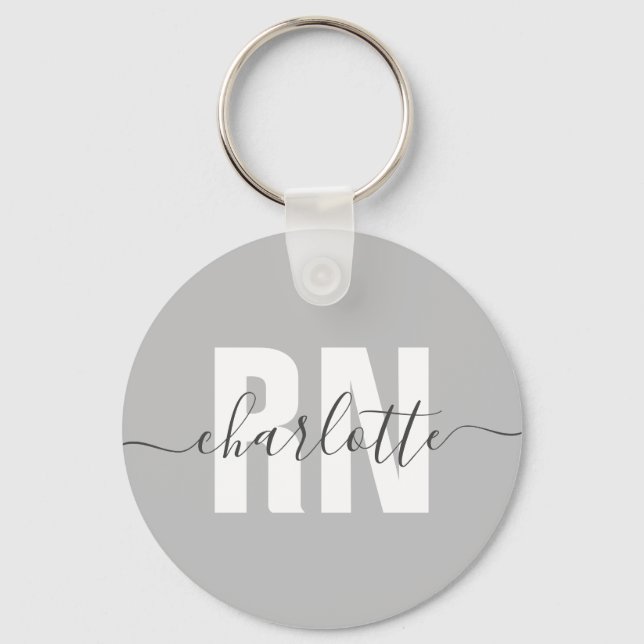 Personalisierte RN-Geschenke für Krankenschwestern Schlüsselanhänger (Vorderseite)