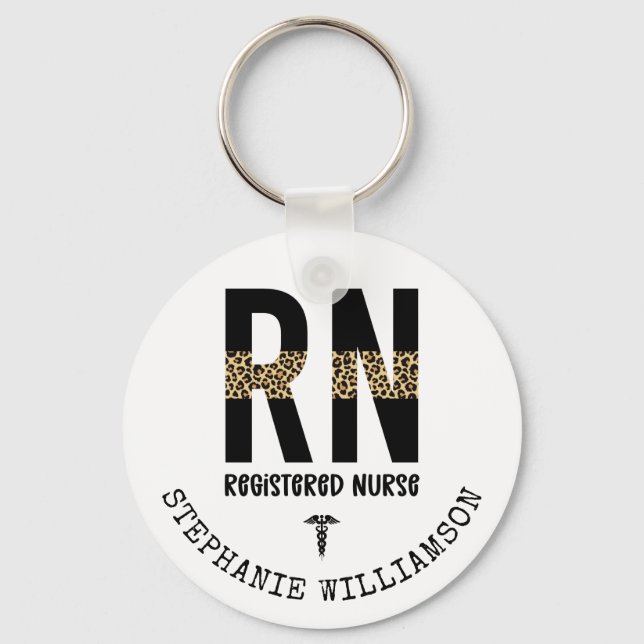 Personalisierte RN-Geschenke für Krankenschwestern Schlüsselanhänger (Vorderseite)