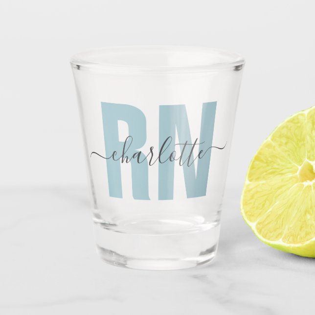 Personalisierte RN-Geschenke für Krankenschwestern Schnapsglas (Vorderseite)