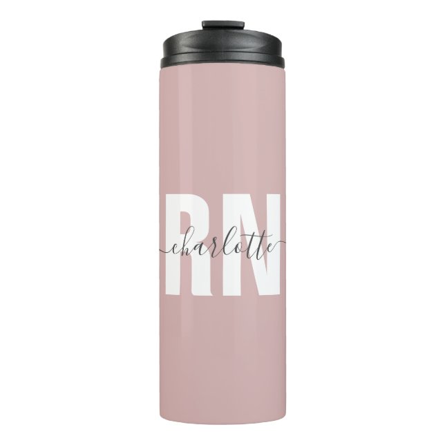 Personalisierte RN-Geschenke für Krankenschwestern Thermosbecher (Vorderseite)