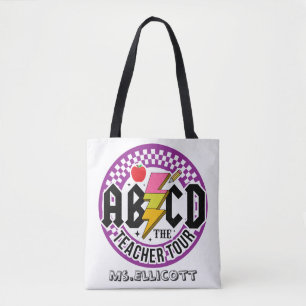 Personalisierte Rock Band Inspiriert Teacher Tote Tasche