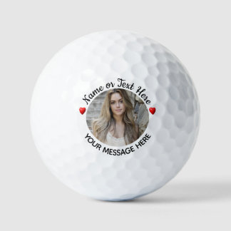 Personalisierte Romantik-Werbebotschaften und Foto Golfball