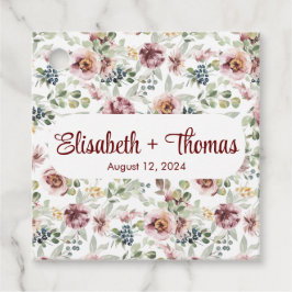 Personalisierte romantische Blumen-Pastellfarben-A Geschenkanhänger
