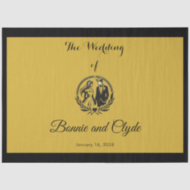 Personalisierte romantische Hochzeit 20" x 30" Seidenpapier