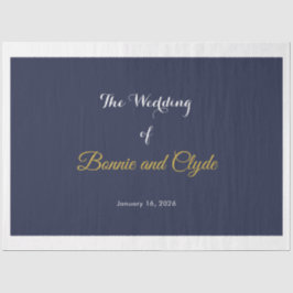 Personalisierte romantische Hochzeit 20" x 30" Seidenpapier