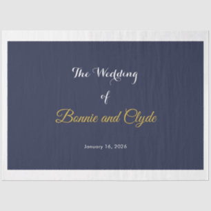 Personalisierte romantische Hochzeit 20" x 30" Seidenpapier