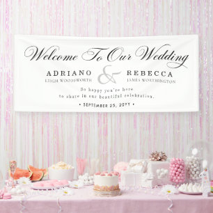 Personalisierte romantische Hochzeit Banner