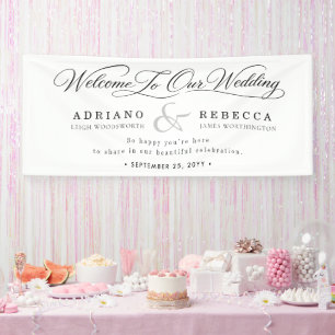 Personalisierte Romantische Hochzeit Banner