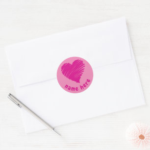 PERSONALISIERTE ROMANTISCHE LIEBE IST WIE EIN ROSE RUNDER AUFKLEBER