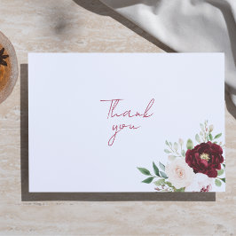 Personalisierte romantische Rote Rose Dankeskarte