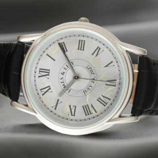 Personalisierte römische Uhr seiner und ihrer römi