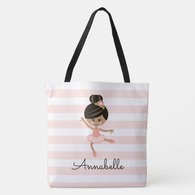 Personalisierte rosa afrikanische amerikanische tasche (Vorderseite)