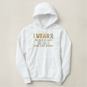 Personalisierte rosa blaues bestickter hoodie
