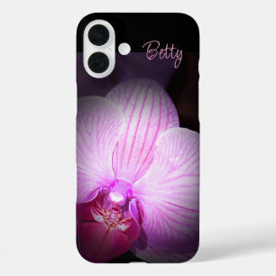 Personalisierte rosa Blume Apple iPhone Case