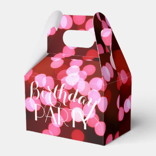 Personalisierte rosa Bokeh-Funkel-Lichter Gefallen Geschenkschachtel