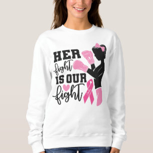 Personalisierte Rosa Brustkrebs Schleife Sweatshirt