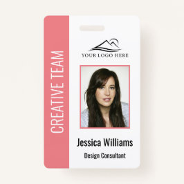 Personalisierte rosa Corporate Employee Security I Ausweis