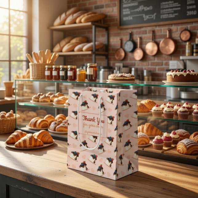 Personalisierte rosa Dessert Geschäft Geschenktüte (Von Creator hochgeladen)