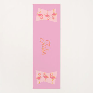 Personalisierte rosa Flamingo MCM Yogamatte