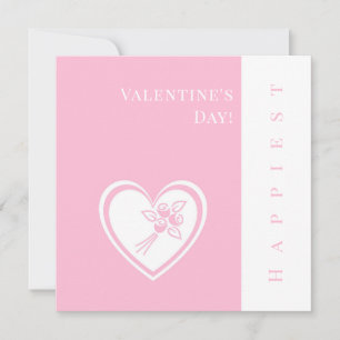 Personalisierte Rosa Herzklopfen Rose Valentinstag