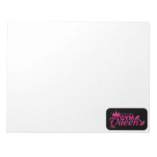 Personalisierte rosa Imitate Glitzer-Fitnessraum Q Notizblock