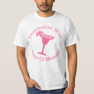 PERSONALISIERTE rosa Margarita T-Shirt