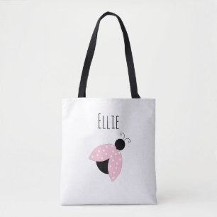 Personalisierte rosa Marienkäfer-Tasche Tasche