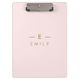 Personalisierte, rosa-minimalistische Moderne Klemmbrett