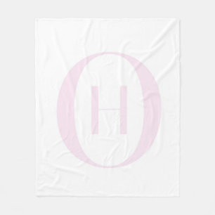 Personalisierte rosa Monogramm-Anfangsbuchstabe Lu Fleecedecke