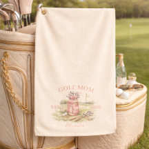 Personalisierte rosa Schleife Golf-Mama