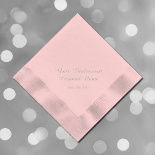 personalisierte, rosa silberne Servietten Mit Folie
