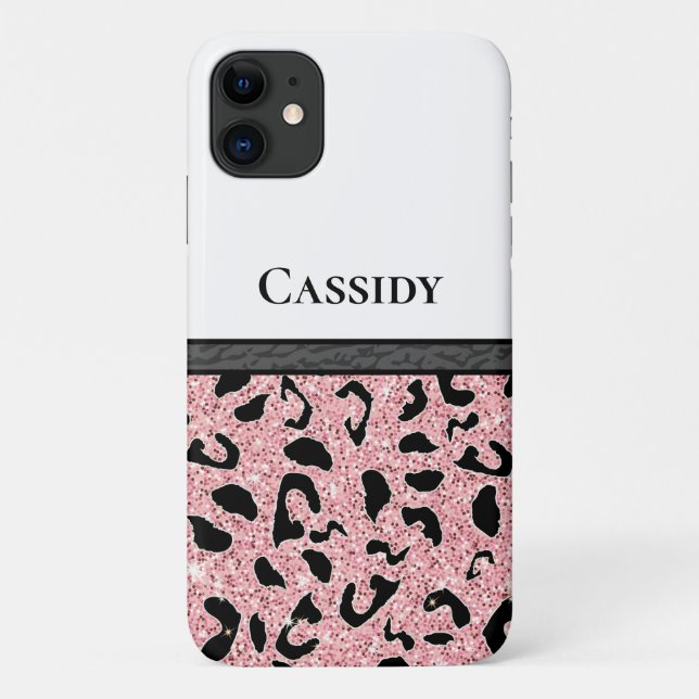 Personalisierte Rosa- und Schwarzwurzeln Case-Mate iPhone Hülle (Rückseite)