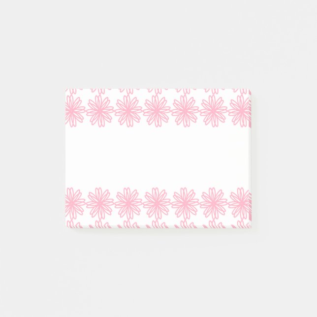 Personalisierte Rosa und Weiß Post-it Klebezettel (Vorderseite)