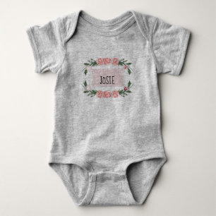 Personalisierte Rose Baby Bodysuit Baby Strampler