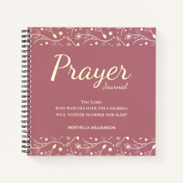 Personalisierte Rose Gold Gebet Journal Notizbuch