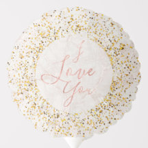 Personalisierte Rose Gold Glitzer I Liebe Sie Ball