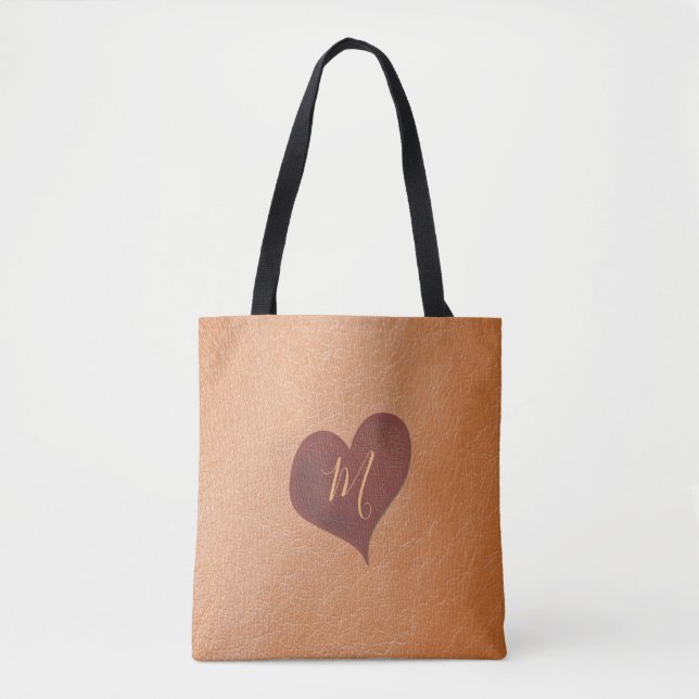Personalisierte Rose Gold Imitat Leder Tasche (Vorderseite)