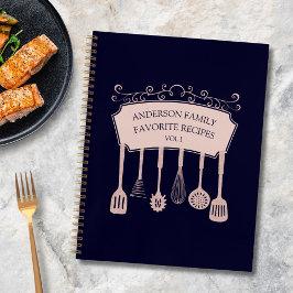 Personalisierte Rose Gold Küche Geschirr Notizbuch