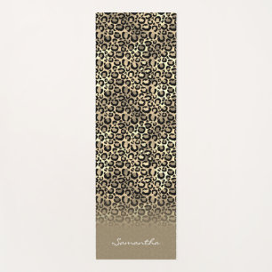 Personalisierte Rose Gold Leopard Spots Tierwerbun Yogamatte