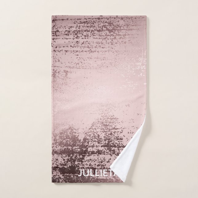 Personalisierte Rose Gold Luxus Design Handtuch (Handtuch)