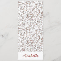 Personalisierte Rose Gold-Marmor-Lesezeichen