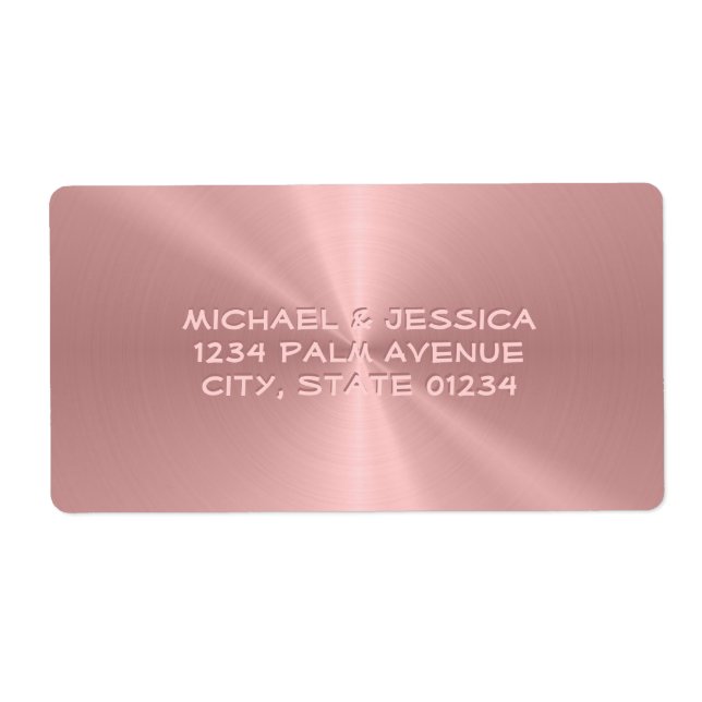 Personalisierte Rose Gold Metallradialtextur (Vorne)