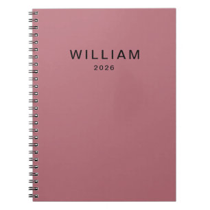 Personalisierte Rose Gold Monogram Elegant Custo Notizblock
