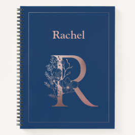 Personalisierte Rose Gold Monogram Initial R Notizbuch