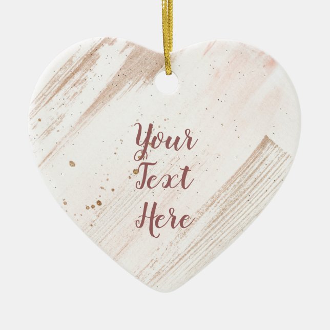 Personalisierte Rose Gold Splash Dekoration (Vorne)