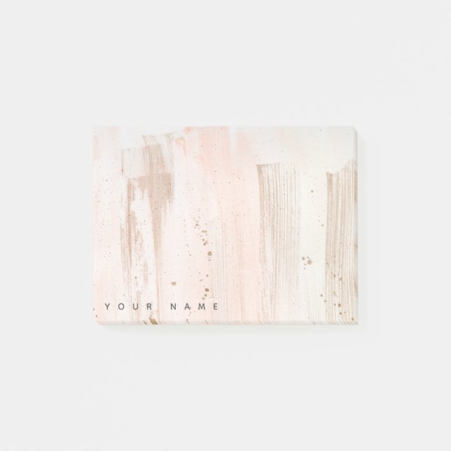 Personalisierte Rose Gold Splash Effekt Post It No Post-it Klebezettel (Vorderseite)