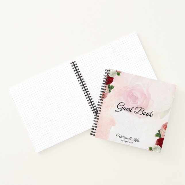 Personalisierte Rose Hochzeitsbuch Notizbuch (Innenseite)