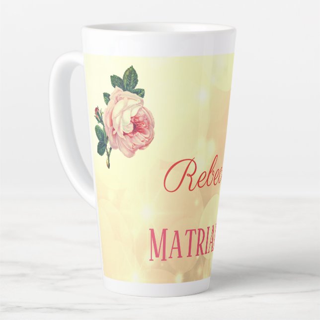Personalisierte Rose Milchtasse (Linke Ecke)