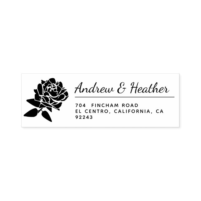 Personalisierte Rose Permastempel (Design)