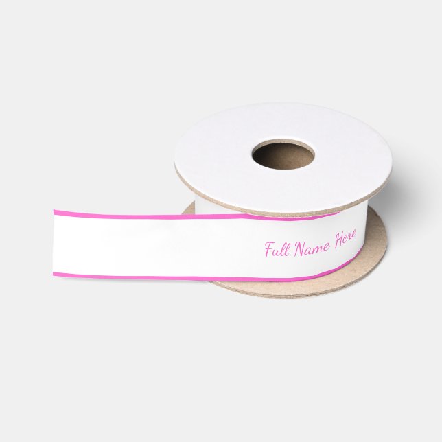 Personalisierte Rose Rosa Religiöse Erste Kommunio Satinband (Spule)